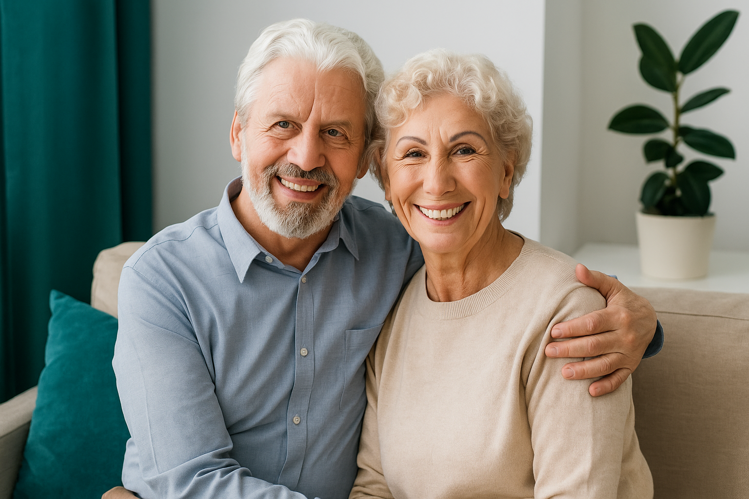Pareja de Pensionados Solufincol, crédito para pensionados y reportados.